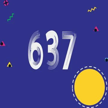 Number vector font design. Illustrazione stock