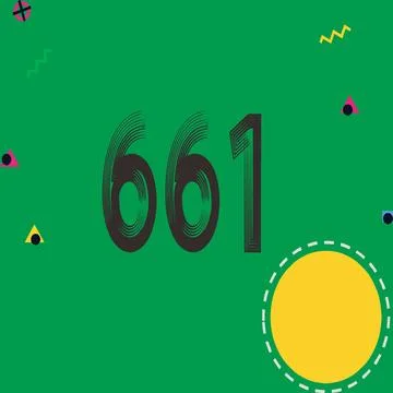 Number vector font design. Stock Illustration