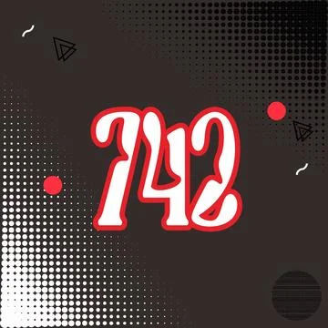 Number vector font design. Stock Illustration