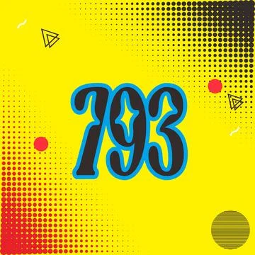 Number vector font design. Stock Illustration