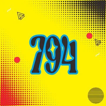 Number vector font design. Stock Illustration