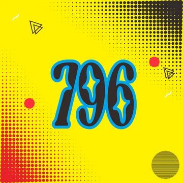 Number vector font design. Illustrazione stock