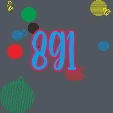 Number vector font design. Illustrazione stock
