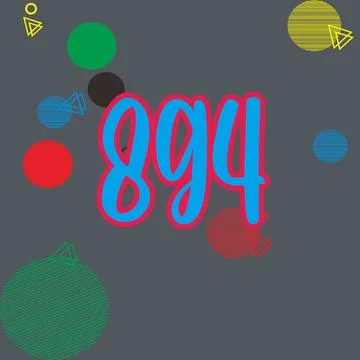 Number vector font design. Stock Illustration