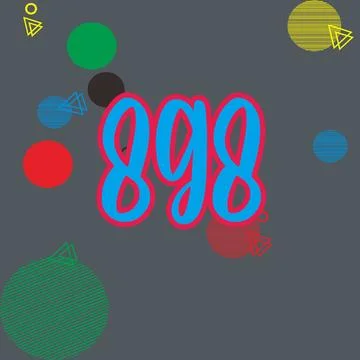 Number vector font design. Illustrazione stock