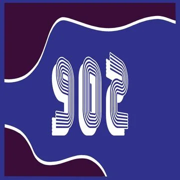 Number vector font design. Stock Illustration