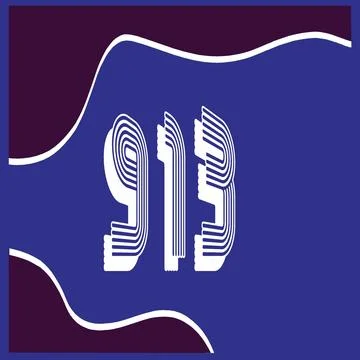 Number vector font design. Stock Illustration