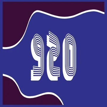 Number vector font design. Stock Illustration