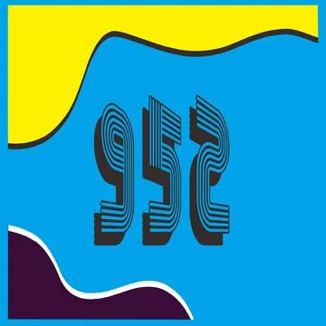 Number vector font design. Stock Illustration