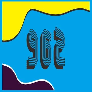 Number vector font design. Stock Illustration