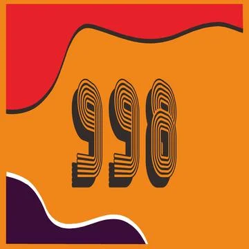 Number vector font design. Stock Illustration