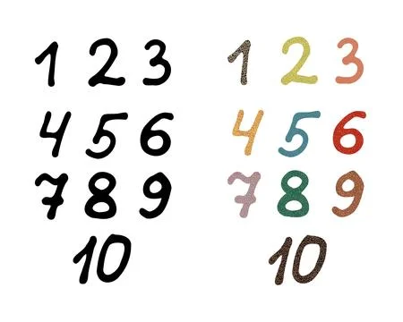 Number vector set Stock-Illustration