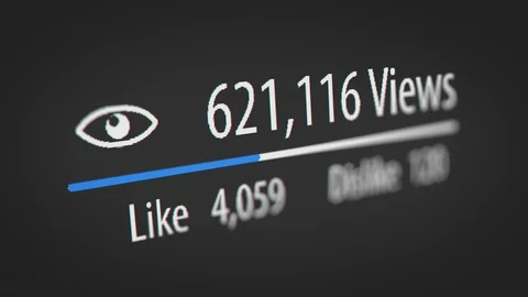 Number of Views Quickly Increasing. (Social Media Conecpt) Vidéo 117244879