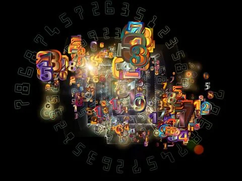 Number Visualization Illustrazione stock