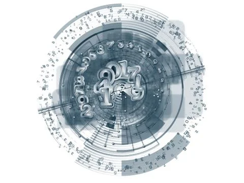 Number Way Ilustração Stock