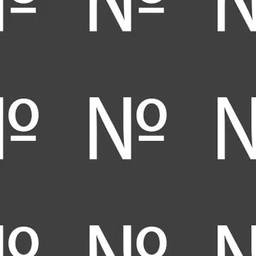 Number web icon. flat design. Seamless pattern. Stock Illustration