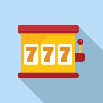 Number win icon flat vector. Vegas casino Stock Illustration