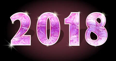 Number year shine design Stock Illustration