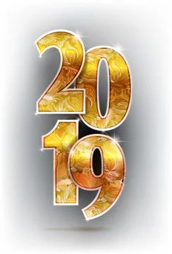 Number year shine design Stock Illustration