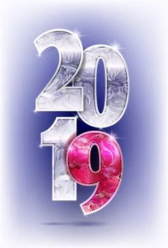 Number year shine design Stock Illustration