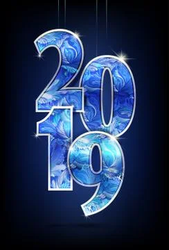 Number year shine design Stockillustratie