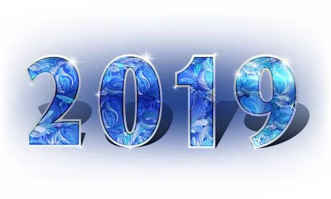 Number year shine design Stock Illustration