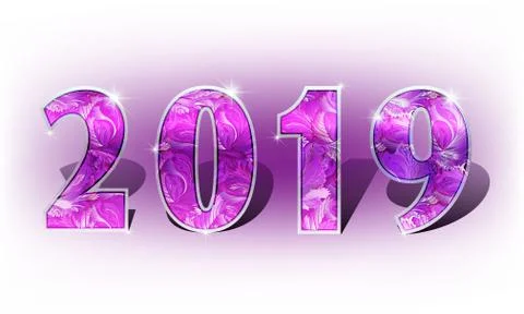 Number year shine design Stock Illustration