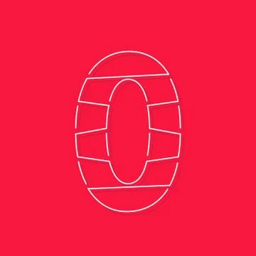Number zero 0. Modern trendy, creative style design. For logo, brand label, d Stock Illustration