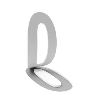 Number zero, 3d render 스톡 일러스트