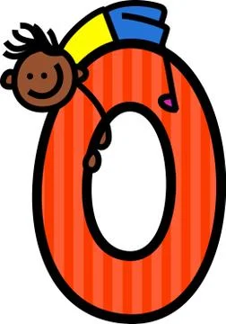 Number Zero Boy Stock-Illustration
