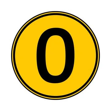 Number zero button. Ilustração Stock