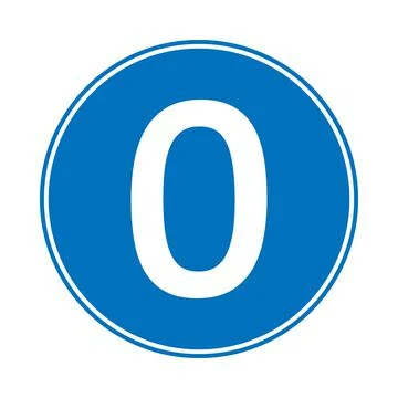 Number zero button. Ilustração Stock