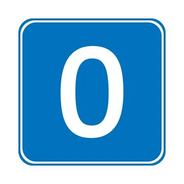 Number zero button. Ilustração Stock