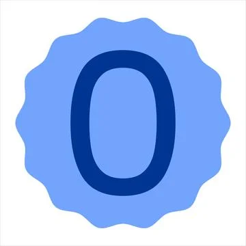 Number Zero Color Vector Illustration Stock Illustration