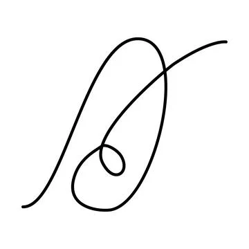 Number zero continuous line. Number 0 Hand drawn Line Art design concept Stock Illustration