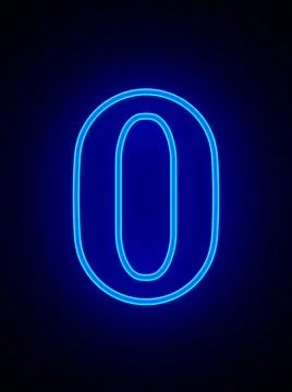 Number zero on dark background. 3D illustration Stock-Illustration