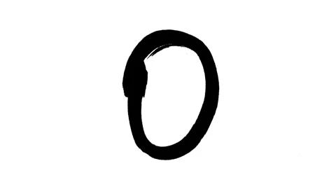 The Number Zero Drawn with a Black Marker Stock Footage 263883858