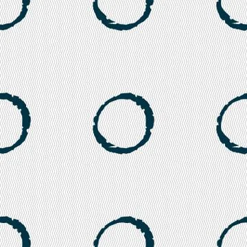 Number zero icon sign. Seamless abstract background with geometric shapes. Ve Stock Illustration