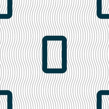 Number zero icon sign. Seamless pattern with geometric texture. Stock Illustration