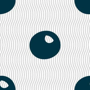 Number zero icon sign. Seamless pattern with geometric texture. Illustrazione stock