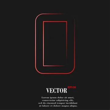 Number zero icon symbol Flat modern web design with long shadow and space for Stock Illustration
