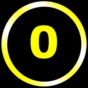 Number zero Stock Illustration