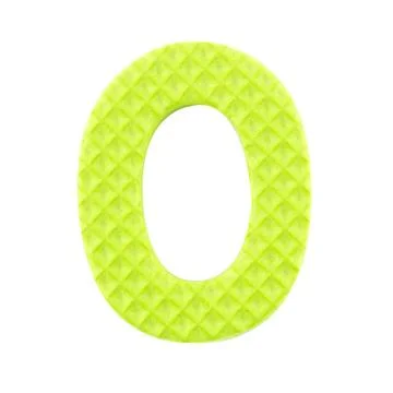 Number zero isolated on white background. Stock Photos