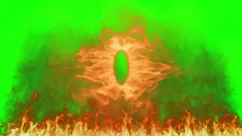 Number zero made of fire flames isolated on a green screen background Video stock 343807307