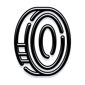 Number zero or digit icon creating motion effect Stock Illustration