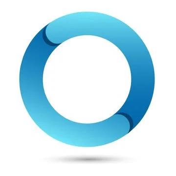 Number Zero Papercut style with blue color on white background Stock Illustration