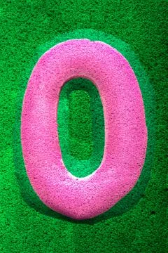 Number Zero in Pink Stock Illustration