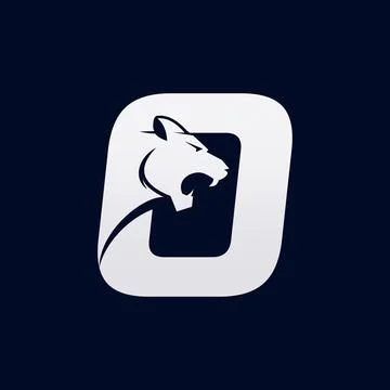 Number Zero Tiger, Numeral Predator Logo Design Vector Stock Illustration