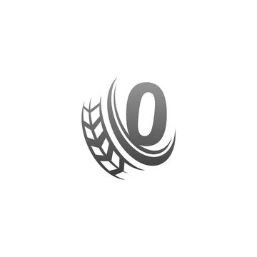 Number zero with trailing wheel icon design template illustration Stock Illustration