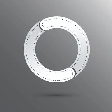Number Zero with white and gray color . Vector design template elements for y Stock Illustration